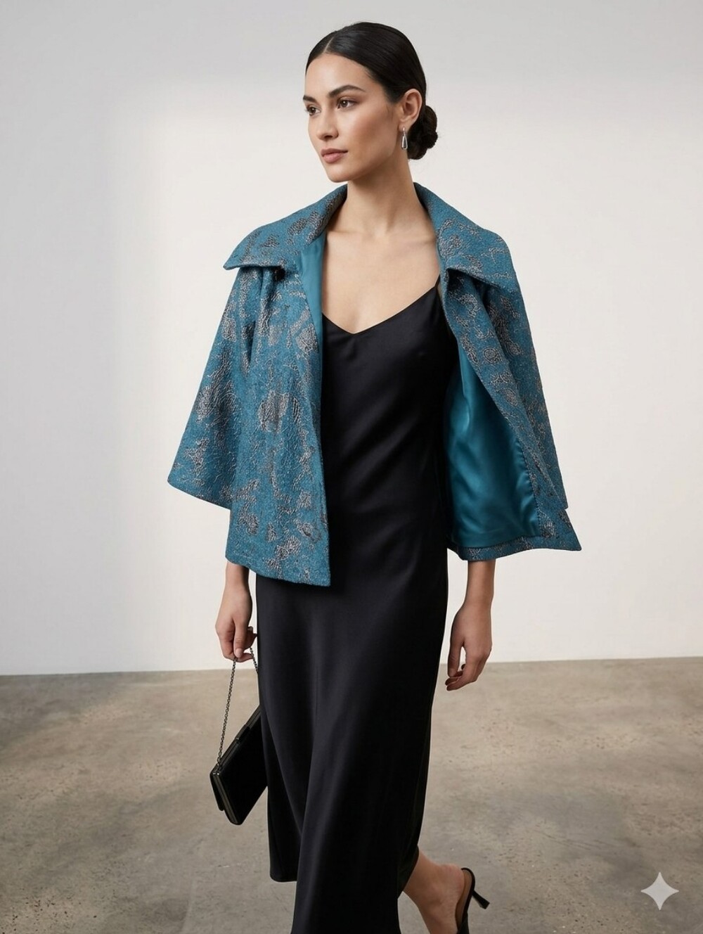 CAbi Teal and Gold Women's Jacket - Picture 1 of 9